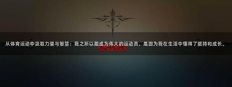 vsport体育官方正版app官方:从体育运动中汲取力量与智